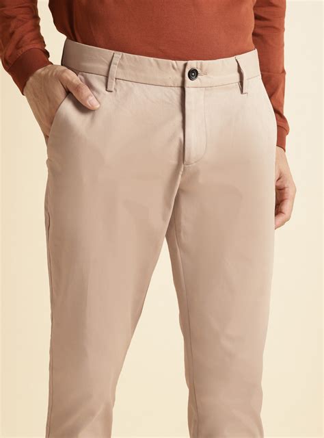 Buy Tan Twill Chino | Casual Beige Solid Polos for Men Online | Andamen