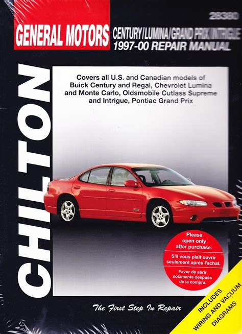 Buy Chilton's 1997-00 General Motors Repair Manual: Century, Lumina ...