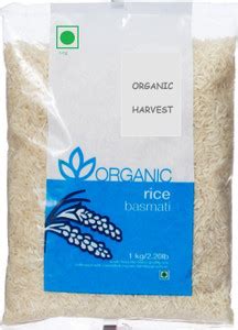 Organic Harvest organic rice Basmati Rice (Long Grain, Unpolished ...
