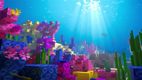Minecraft Underwater Reef Live Wallpaper