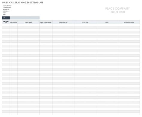 Image result for Call Tracking Sheet Template