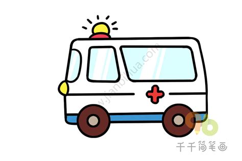 救护车简笔画 儿童学画_救护车