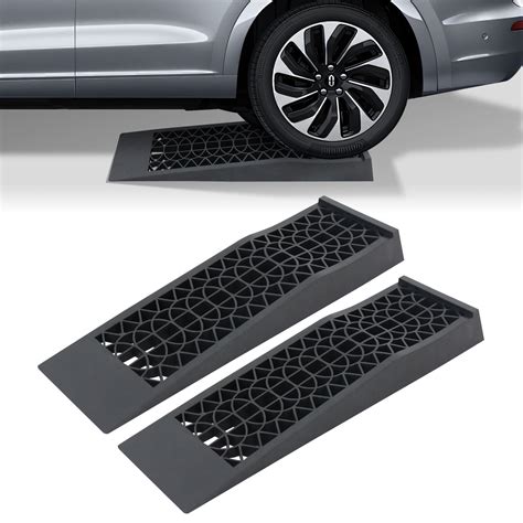 2PCS Low Profile Car Ramps, Lifts Vehicles for Maintenance or Oil Changes - Each Ramp is 27.56X7 ...
