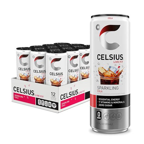 CELSIUS Sparkling Cola, Functional Essential Energy Drink 12 Fl Oz ...