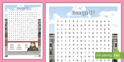 George IV Word Search (teacher made) - Twinkl