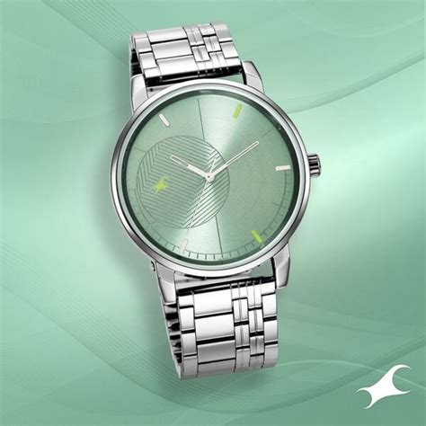 Buy Online Fastrack Stunners Quartz Analog Green Dial Metal Strap Watch ...