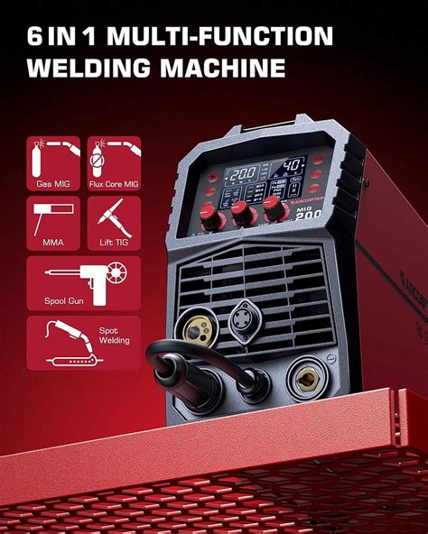 ARCCAPTAIN MIG Welder, 200Amp & MB15 15AK Mig Gun India | Ubuy
