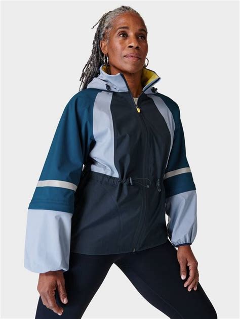 Sweaty Betty Mission Waterproof Performance Jacket, Navy Blue