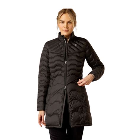 Ariat Women's Ideal Down Black Coat - Western Style, Ethical Down, Wind & Water Resistant