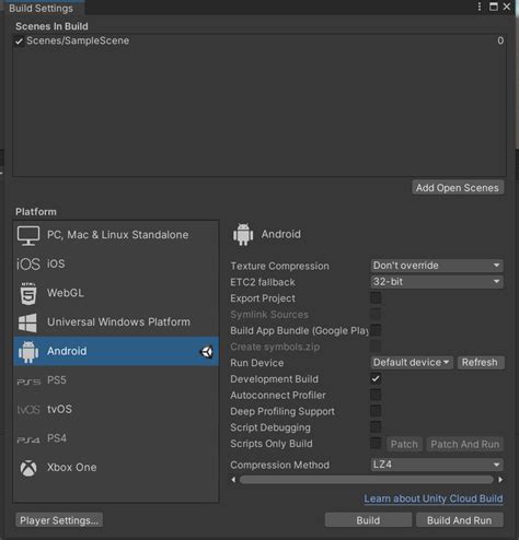 Image result for Build Settings Unity