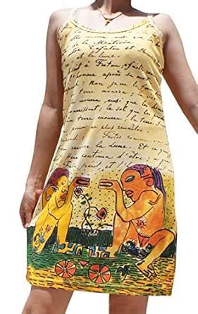 Buy RaanPahMuang Paul Gauguin Letter and Sketch Spaghetti Strap Dress ...