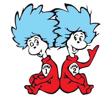 Thing 1 Thing 2 Dr Seuss Svg, Dr Seuss Clipart, Dr Seuss Bir | Inspire ...