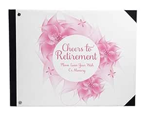 Darling Souvenir White Floral Frame Retirement Party Guestbook ...