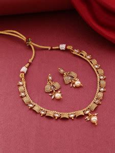 Priyaasi Brass Gold-plated Gold Jewellery Set Price in India - Buy ...