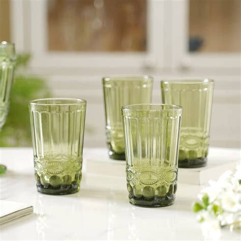 Green Water Glass Set of 4 Online - Premium Tumbler | Nestasia