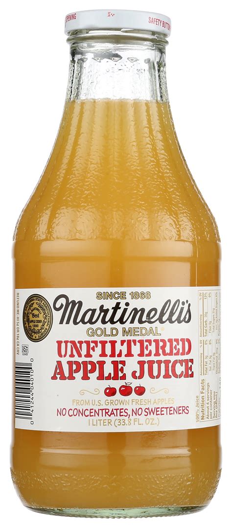 Pack of 6, Martinelli's Unfiltered Apple Juice, 33.8 fl oz - Walmart.com