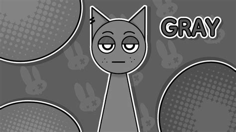 Download Gray Cat Character Sprunki Wallpaper | Wallpapers.com