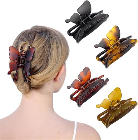 Amazon.com: Solilayx Large Butterfly Claw Clip, Acetate Metal Hair Claw ...