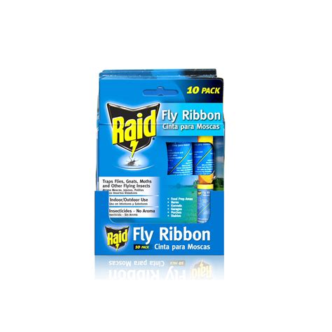Raid Fly Ribbons Fly Traps, Effective for Kitchen & Food Prep Areas, 10 ...