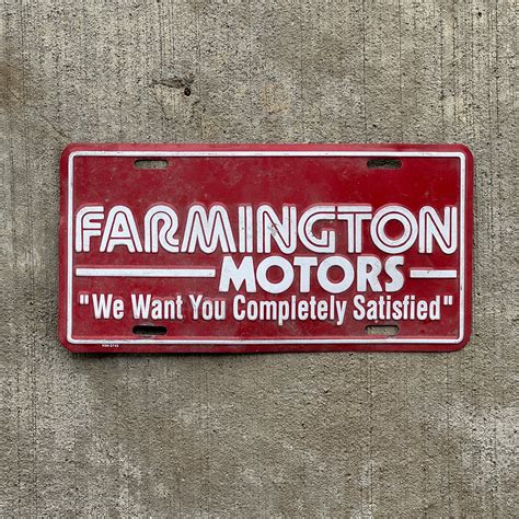 1980 Era Farmington Motors New Mexico Booster License Plate Auto Tag M ...
