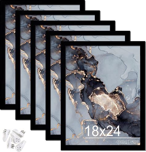 Amazon.com - OMAIGAR 18x24 Picture Frame Set of 5, Black Photo Frames ...