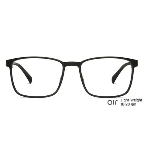 Matte Black Red Full Rim Square Lenskart Air Essentials LA E13241-C1 ...