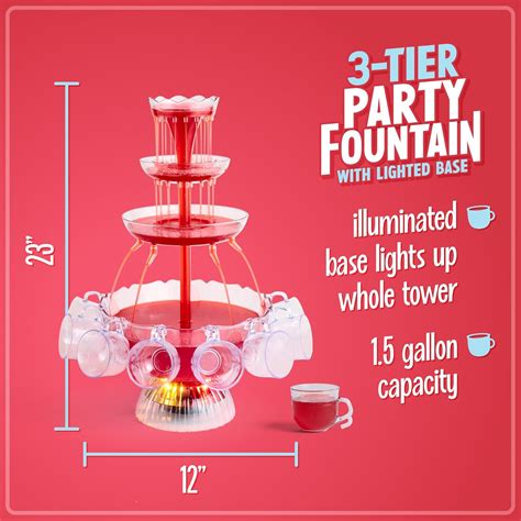 Nostalgia LPF230 3-Tier Lighted Party Fountain, India | Ubuy