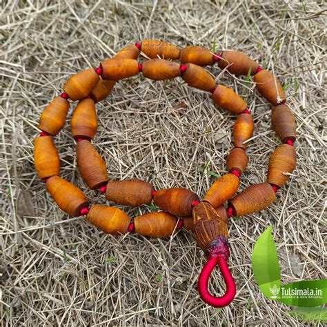 27+1 Beads Rama Tulsi Japa Mala Mridamgam Shape Beads 16.5mm Thick ...