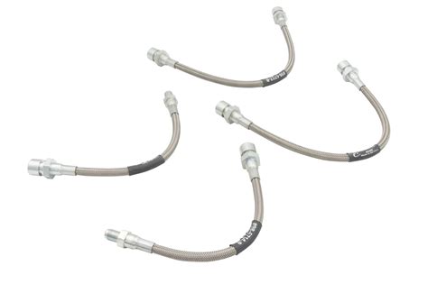 4-Piece Braided Stainless Brake Line Kit, S/B 71-73 - EMPI