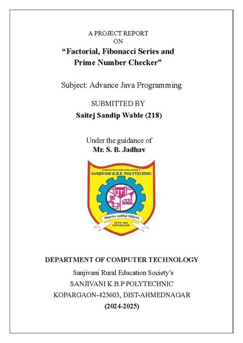 Ajpmp - asd - ####### A PROJECT REPORT ####### ON “Factorial, Fibonacci ...