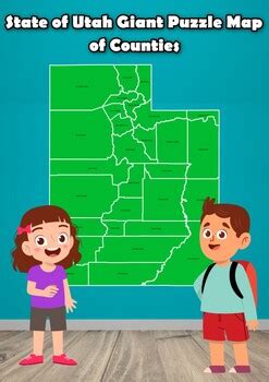 State of Utah Giant Puzzle Map of Counties by World city maps | TPT