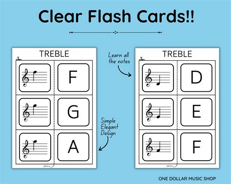 Music Notes Flash Cards Printable Treble Clef at Charles Lindquist blog