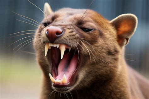 Angry fossa with a wide | Premium AI-generated image