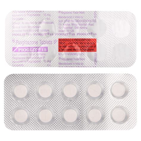 Pioglit 15 - Strip of 10 Tablets : Amazon.in: Health & Personal Care