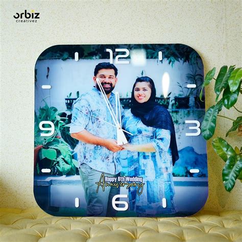 Customized Photo Clock - Square 24 x 24 Inch – Orbiz Creativez