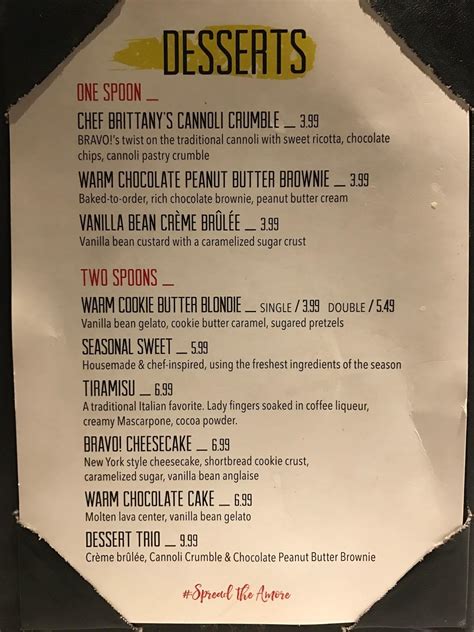 Menu at Bravo! Italian Kitchen pub & bar, Knoxville