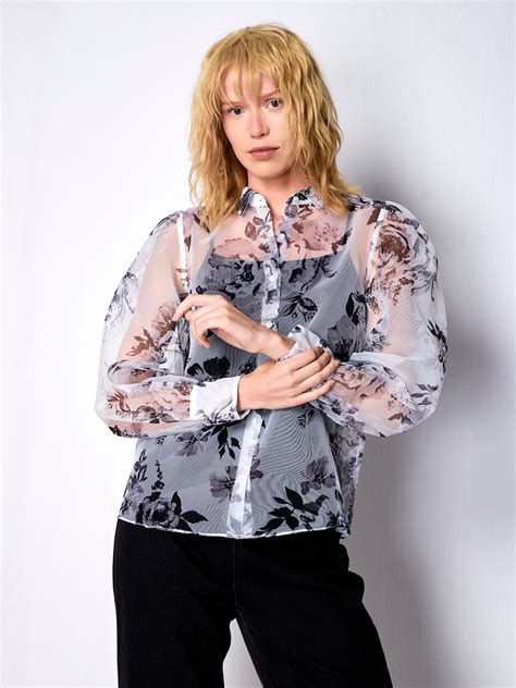Floral Organza Printed Shirt