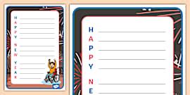 New Year Acrostic Poem Example and Template