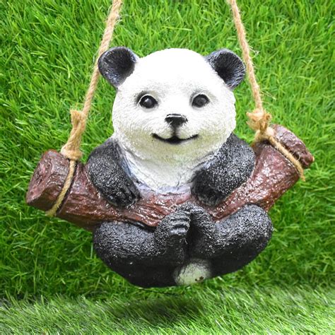 Poly-Resin Hanging Decor for Garden, Home, Gift (Baby Panda) : Amazon ...