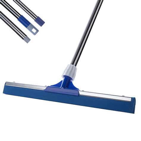 Heavy Duty Floor Squeegee, YCUTE 17.7" Dual EVA Foam Moss, 50.6" Long ...