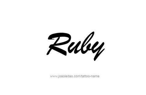 Image result for Ruby Name Cursive Design