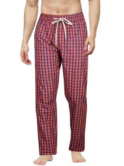 Buy FUNKIS Men's Cotton Checkered Checkmate Pyjamas (Blue,M) at Amazon.in
