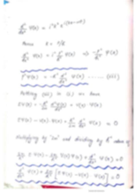SOLUTION: Schrodinger time independent equation - Studypool