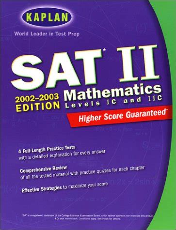 Kaplan SAT II Mathematics, Levels IC and IIC 2002-2003 : Kaplan: Amazon ...
