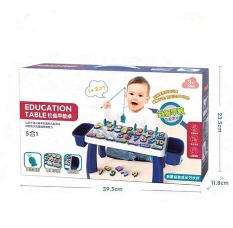 Education Table 5 in 1 Early Learning Shape Matching Magnetic Fishing ...