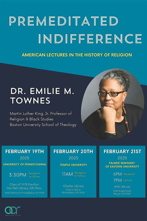 Premeditated Indifference (series) with Dr. Emilie Townes, Eastern ...