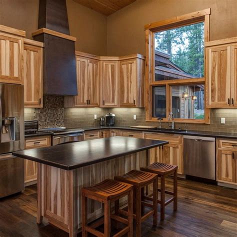 hickory cabinets with dark wood floors - Google Search Rustic Hickory ...