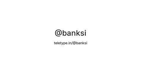 @banksi — Teletype