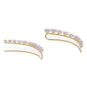 Accessher Gold Plated Contemporary American Diamond Embellished ...