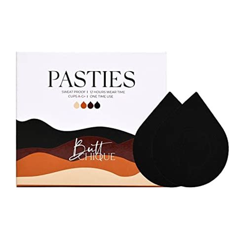BUTTCHIQUE Black Pasties (Pack of 10 Pairs) Stick-On Pasties for ...